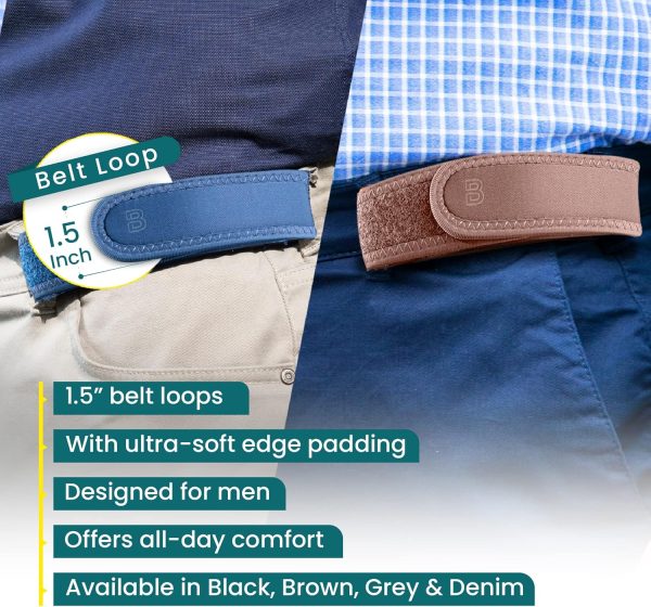 Pro for Men and Women Elastic No Buckle Invisible Belt Patented Metal Free TSA Soft Adjustable Side Tactical Belt - Image 5
