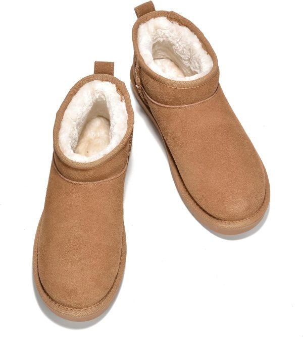 Genuine Suede Ankle Boots for Women - Water Resistant Winter Boots for Women - Memory Foam Insole Trending Shoes for Women - Comfortable Women's Ankle Boots (Hippy) - Image 7