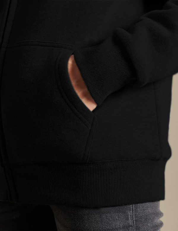 Women's Casual Full Zip Up Sherpa Lined Hoodie Sweatshirt Jacket Coat - Image 6